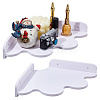Cloud Shape Wood Wall-mounted Storage Rack AJEW-WH0816-412A-1