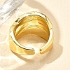 Rack Plating Brass Micro Pave Clear Cubic Zirconia Cuff Finger Rings for Women RJEW-M028-29G-4