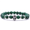 Synthetic Malachite Stretch Bracelets OR4377-8-1