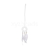 Iron Woven Web/Net with Feather Pendant Decorations AJEW-B017-01-1