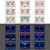 9 Sheets 9 Style Creative Fluorescent Face Tattoo Paper Stickers STIC-TA0002-01-3