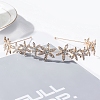 Wedding Bridal Flower Glass Rhinestone Hair Bands for Women Girls PW-WG76BCC-01-1