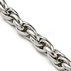 Non-Tarnish 201 Stainless Steel Rope Chain Bracelets STAS-Z056-16P-2