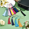   34Pcs 17 Colors Polyester Tassel Pendant Decorations AJEW-PH0004-33-3