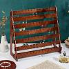 7-Tier Trapezoid Wood Earrings Organizer Holder Displays RDIS-WH0015-05-5