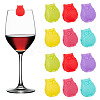  2 Sets 12Pcs Silicone Wine Glass Charms AJEW-NB0005-69-1