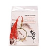 Chinese Ancient Hand Fan Shape Brass Wire Wrap Metal Bookmark with Tassel for Book Lover AJEW-WH0034-41-3