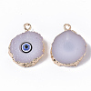 Druzy Resin Pendants RESI-S383-011D-2