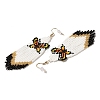 Bohemia Glass Seed Bead Dangle Earrings EJEW-C091-01A-3