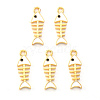 Light Gold Plated Alloy Enamel Pendants ENAM-R136-14A-1