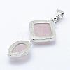 Natural Rose Quartz Big Pendants G-L468-09-2