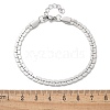 304 Stainless Steel Snake Link Chain Bracelets for Women BJEW-F488-22P-5