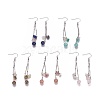 Natural Mixed Gemstone Dangle Earrings EJEW-JE02993-M-1