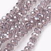 Electroplate Glass Beads Strands GLAA-K027-PL-A01-1