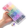 594pcs 18 Colors Transparent Crackle Acrylic Beads CACR-YW0001-04-5