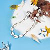 Unicraftale Natural Cowrie Shell Beaded Necklace for Women NJEW-UN0001-40-4