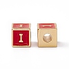 Rack Plating Brass Enamel Beads KK-B060-04G-03I-1