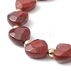 Gemstone Heart Beaded Bracelet for Women BJEW-JB08697-6