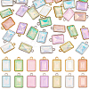 56Pcs 14 Colors Alloy Glass Pendants FIND-PH0027-90-1