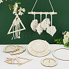 BENECREAT 2 Sets Triangle Wood Hoop Rings Macrame for DIY Craft Making DIY-BC0009-97-7