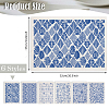 6Pcs 6 Styles Paper Ceramic Decals DIY-SD0002-07C-2