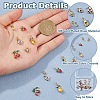 12Pcs 6 Styles Brass Micro Pave Gold Cubic Zirconia Charms ZIRC-HS0001-25A-NF-4