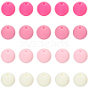 Rubberized Style Imitated Silicone Acrylic Beads MACR-PA0001-06B-01-6