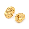 Oval 304 Stainless Steel Ear Studs EJEW-L290-014G-2