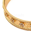 Flower Rack Plating Brass Micro Pave Cubic Zirconia Cuff Bracelets for Women BJEW-M040-23G-2