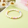 Handmade Polymer Clay Beads Stretch Bracelets BJEW-JB06428-2