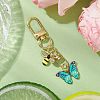 Butterfly Bees Alloy Enamel Pendant Decorations HJEW-JM02688-4