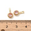 Brass Micro Pave Cubic Zirconia Charms KK-Z040-01D-3