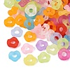 Frosted Transparent Acrylic European Beads OACR-Q197-05-A-1