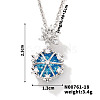 Starry Sky Theme Brass Pave Clear Cubic Zirconia Pendant Necklace for Women AQ6325-4-1