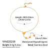304 Stainless Steel Heart Lariat Necklaces for Women HI7031-1-2