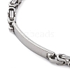 Tarnish Resistant 201 Stainless Steel ID Bracelets BJEW-F331-08P-2