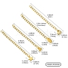 12Pcs 4 Styles 304 Stainless Steel Chain Extender FIND-FS0002-96A-4