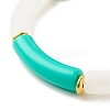 Acrylic Tube Beaded Stretch Bracelets BJEW-JB07778-04-4