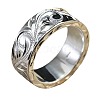 Sculptured Vine Pattern Brass Finger Rings for Women FS-WGD177A-03-6