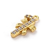 Christmas Series Brass Micro Pave Cubic Zirconia Pendants KK-Q010-01G-02-2