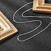 1mm Rack Plating Brass Box Chain Adjustable Slider Necklaces for Women Men MAK-L044-01S-3