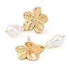 Flower 304 Stainless Steel Stud Earrings EJEW-Z065-13G-3