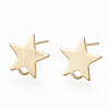 Brass Stud Earring Findings KK-S348-352-1