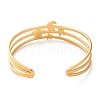 304 Stainless Steel Cuff Bangles for Women BJEW-K263-05G-01-3