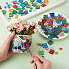 Elecrelive 272Pcs 2 Style Square Transparent Glass Cabochons GLAA-EL0001-01D-5