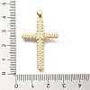 Rack Plating Brass with Clear Cubic Zirconia Pendants KK-Q017-21G-3