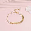 Titanium Steel & Plastic Pearl Anklets for Women WG18C2B-70-1