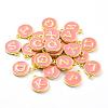 Initial Letter A~Z Alphabet Enamel Charms ENAM-Q437-14-2
