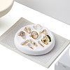 Gypsum Flat Round Jewely Display Tray PW-WG95A32-01-3