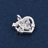 925 Sterling Silver Micro Pave Cubic Zirconia Pendants STER-Q002-02A-2